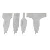 4PCS Reciprocating Saw Scraper Blade Multifunctional Stainless Steel Tile Cleaning