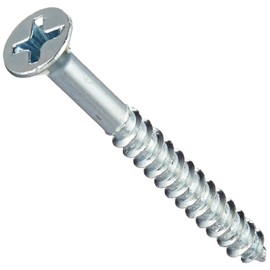 The Hillman Group 40830 Zinc Hillman No. 8 x 1-1/2 in. L Phillips Plated Wood Screws 75 pk, 2 inches, Count