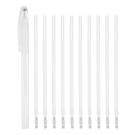 PATIKIL 10Pcs Erasable Gel Pens Refills, 1mm Heat Erasable Pens for Fabric Disappearing Ink Pen Fabric Markers for Sewing Quilting Planner Writing, White Ink