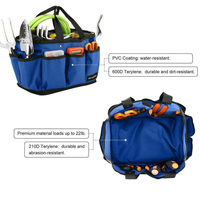 Housolution Gardening Tote Bag, Deluxe Garden Tool Storage Bag and
