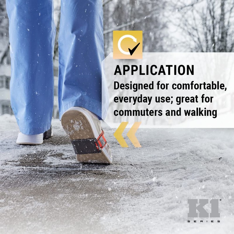 K1 Mid-Sole Ice Cleats - Rotatable Traction Aids For Flat