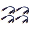 euroharry 4x RCA Male to Dual RCA Female 15 cm