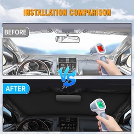 YIZHUOMY Front Windshield Sun Shade Compatible with Toyota 4Runner 2010-2025, Sun Visor Protector Blocks UV Rays Sunshade for 4Runner Foldable Interior Accessories