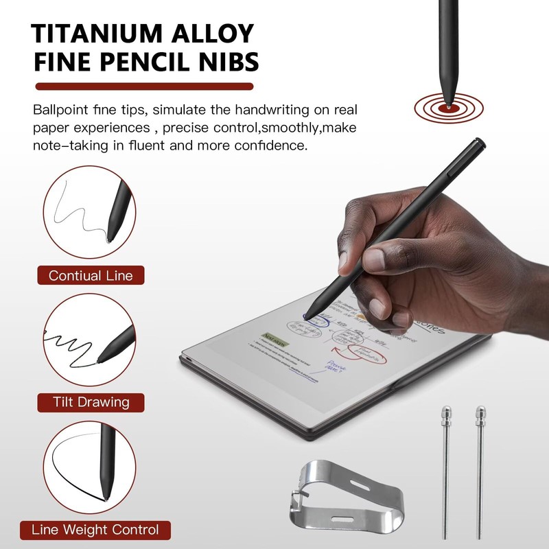 Pen Tips Titanium Alloy Pencil Nibs Fit for Remarkable 2