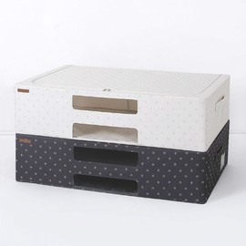 Home&amp;House Maven Premium Living Box 80L 2P, Knit Vanilla / 홈앤하우스  메이븐 프리미엄 리빙박스 80L 2P, 닛트바닐라