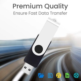 USB 32GB Flash Drive 10 Pack, ABLAZE USB 2.0 Memory Stick with Lanyards Swivel Thumb Drives Bulk USB Drive 32GB Pendrive Jump Drive Zip Drive(32GB USB 10 Pack, Mixcolor)