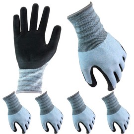 Fuji Glove Industrial 25-12 Megaton Power, Cut Resistant Gloves, Level 5, For Work, Bladeproof, Back Removal, Oil Resistant (5 Pairs, LL Size)