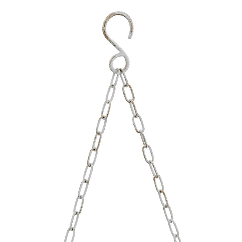 Danya B. Two-Tier Hanging White Metal Trough Wall Planter