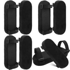 SmoothNovelty 4-Pack Office Chair Armrest Pads - Memory Foam, Removable & Washable, for Office and Computer Chairs, Cushion Elbow Pressure
