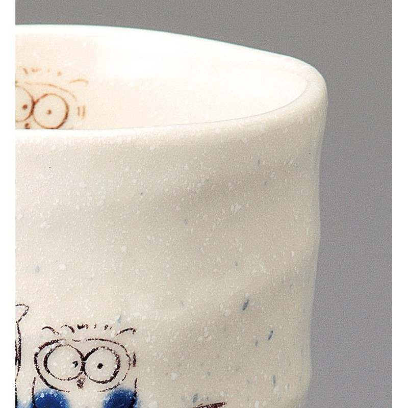 Soho Kiln 488-08-463 Sushi Yumi Blown Owl, Blue, Diameter 3.3
