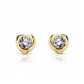 Monde Petit T1794P -18 K Yellow Gold Baby Earrings