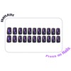IMRAIN Press on Nails Medium Square Fake Nails Blue Purple
