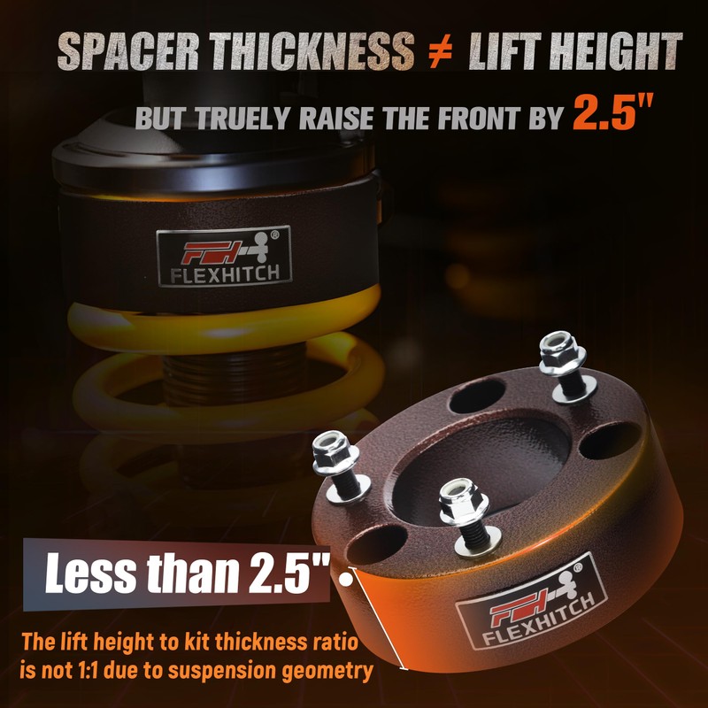 FlexHitch 2.5" Front Leveling Lift Kits for 2006-2026 Ram 1500