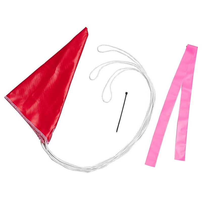 Relationshipware StratoChute 24" Red Rip-Stop Nylon Parachute for Water or