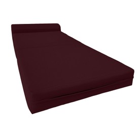 Amfuton Sleeper Chair Folding Foam Beds, Portable Sofa Bed Sit Sleep 6 x 32x70 Burgundy