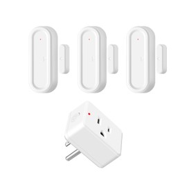 GREENCYCLE Motion Activated Plug,Motion Sensor Light Indoor Plug In,Wireless Outlet Plug,Easy Installation,FCC&CE&TR Certification, Programmable,for Most Electrical Appliances(3 Sensors+1 Outlet)