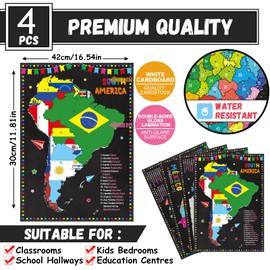 gisgfim 18 x 12 in Spanish Language Country Maps Posters Spanish Classroom Decorations Spanish Posters Learning Supplies for Students Teachers