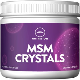 MRM Nutrition MSM Crystals | Methyl-sulfonyl-Methane Drink Mix | Joint Health | Hair + Skin + Nails | Bioavailable Form of Sulfur | Gluten-Free + Vegan | 200 Servings