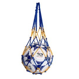 ALLVD Storage Soccer Volleyball Basketball Simple Ball Bag Net Bag Carrying Storage (Blue Yellow)