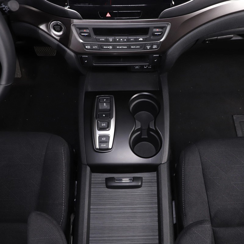 car-attention Matt Black Central Gear Shift Panel Cup Holder Cover