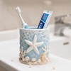 WAIT FLY Resin Starfish Toothbrush Holder, Toothbrush Organizer and Toothpaste