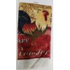 3 pc KITCHEN COTTON PRINTED VELOUR TOWELS SET, RED CAFE