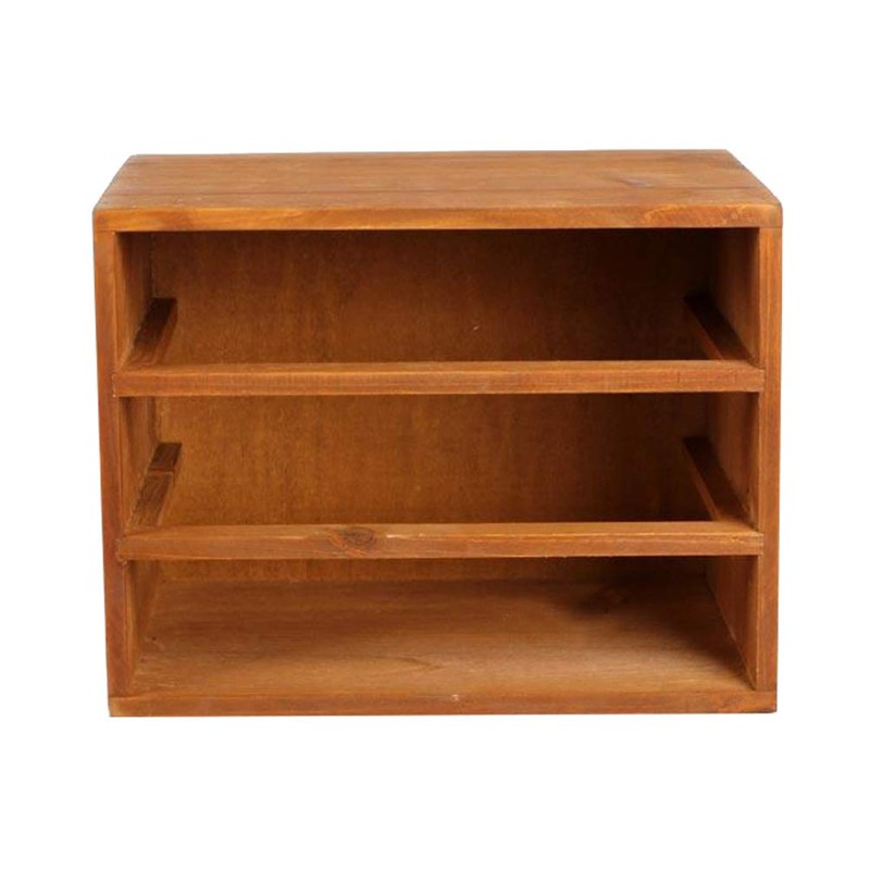 Willcome Wooden Storage Box with Drawers Portable Wooden Desktop Organizer