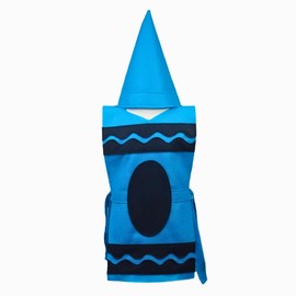 Crayon Costume Set (Tunic and Hat) - Baby, Toddler, Kids, Teen, Adult and Plus Sizes (Kids 4-9y, Light Blue)