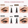 KBRPEY Microblading Eyebrow Pencil with 4 Fork Tips, Waterproof, Sweat-Resistant,