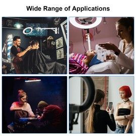 Selens Wall Mount Ring Light 39.37''/100cm with 180° Swivel Boom Arm for Beauty Salons, Barber, Tattoo, Live Streaming, Recording, White