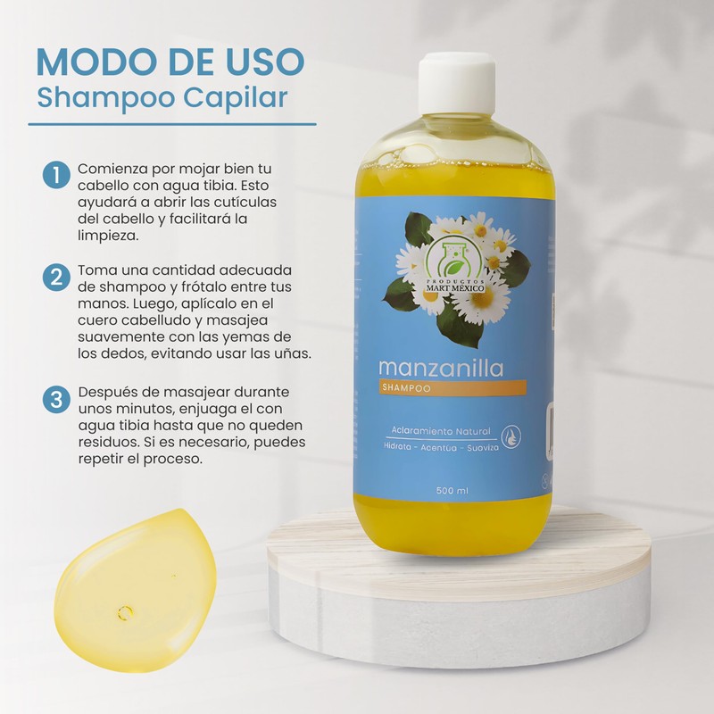Shampoo De Manzanilla Con Propiedades Aclarantes Productos Mart Mexico 500
