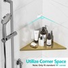 Qeke Bathroom Corner Shelf, Recessed 12" Shower Shelf Caddy, SUS304