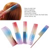 5pcs Space Aluminum Colorful Gradient Haircut Comb Salon Hairdressing Comb