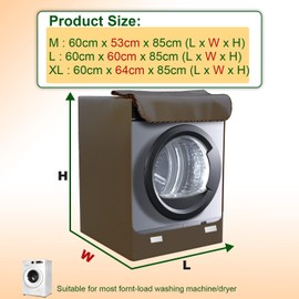 LEESITEC Outdoor Washing Machine Cover, Waterproof Washing Machine and Dryer Cover for Washing Machine Indoor, Dustproof and Dirt-Resistant with