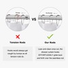 Naiture 60" Heavy-Duty Straight Shower Curtain Rod, Rustproof Stainless Steel