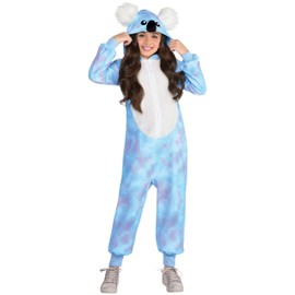 Party City Multicolor Koala Zipster Costume Set - Medium (8-10) Pack Of 1 - Adorable, Cozy & Fluffy Multicolor Design - Ideal For Costume Parties & Themed Events