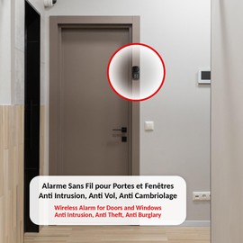 Wireless Door and Window Alarm - House Alarm - Burglary Resistant - Home and Child Safety System - Waterproof (IP 67) - 4 Modes 140 dB - Code and Remote Control