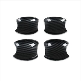 RUIQ Toyota Crown Crossover SH35 Model Exclusive, Exterior Door Handle Protector Cover, For Prevent Scratches on Door Knobs, Designed for TOYOTA CROSSOVER (Carbon Fiber Black Specifications)
