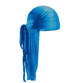 Lansonee Long Tail Durag, Turban Hat for Women and Men Hip-hop and Daily Decoration(blue)