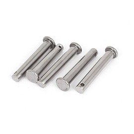 sourcing map M8 x 50mm Flat Head Stainless Steel Round Clevis Pins 5 Pcs