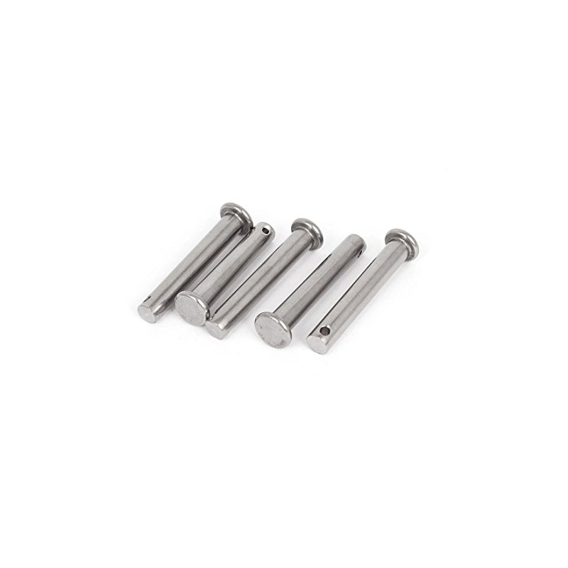 sourcing map M8 x 50mm Flat Head Stainless Steel Round