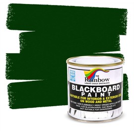 Chalkboard Blackboard Paint - Brush on Wood, Metal, Glass, Wall, Plaster Boards Sign, Frame or Any Surface. Use with Chalk Pen Wet Erase, Non-Toxic - Matte Finish [Green] - (8.5oz Cover 32 sf)