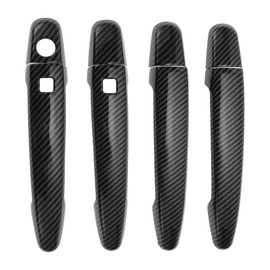 Motoforti Smart Car Door Handle Cover Trim, Side Door Handle Cover, for Toyota Highlander 2008-2013, ABS Carbon Fiber Black 1 Set