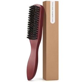 Chilvure Universal Boar Bristle Beard Brush, Anti-Static Styling Wooden Hair Brush for Men&Women, Perfect for Hair&Beard Care Men's Grooming Straightens Promotes Growth Works with Beard Oil and Balm Beard Kits