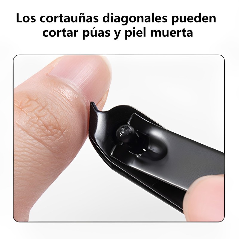 Cortaúñas 3 Piezas, Corta Uñas Adulto, Cortaúñas de Acero Carbono