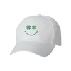 Go All Out One Size White Baseball Shamrock Smiling Face