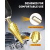 COMOWARE Step Drill Bit Set 5-Piece Titanium-Coated with Automatic Center