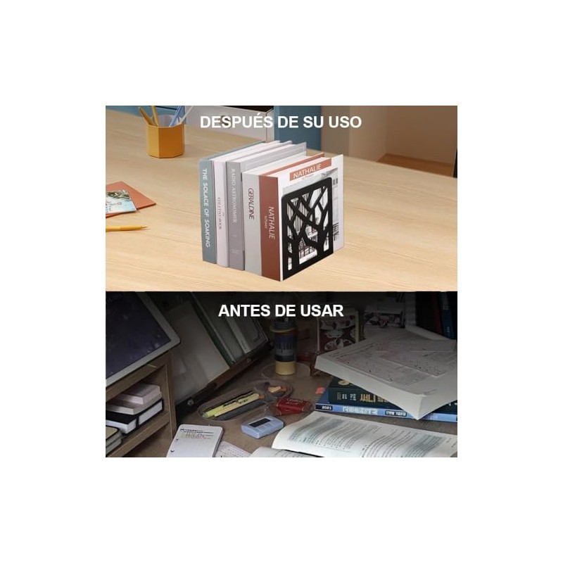 Sujetalibros De Metal, 3 Pares/6 Piezas Sujetalibros Extremos De Libro,Resistente