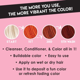 Color Lux Color Cleansing Conditioner, Copper, 3-in-1 Color Depositing Formula, Vegan, Sulfate-Free, Paraben-Free, 8.25 oz