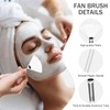 24 Facial Fan Brushes for Mask Application White